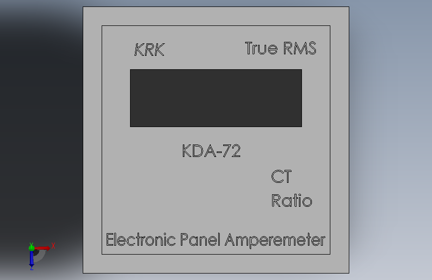 电子面板表 KRK-KDA-72 俯视图
