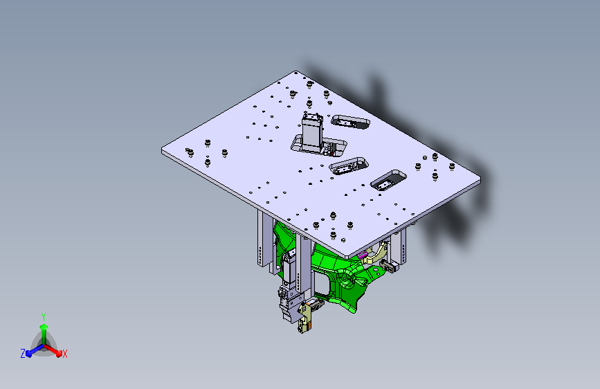 钣金汽车门组件焊接夹具设计模型