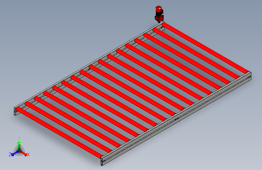 镜向上料排辊线装配体