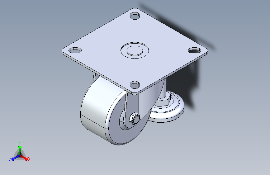 3寸万向带脚杯轮-A[GY-3-A]