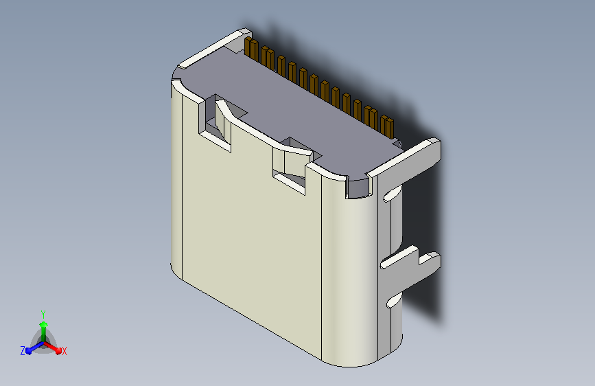 A0006747-16针SMD USB-C连接器 - 穿孔