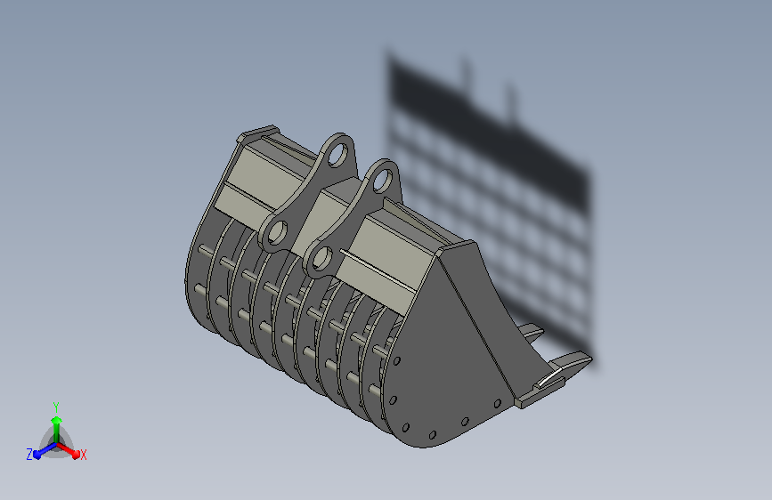 A0006772-14吨挖掘机骨架斗 - 重型设计