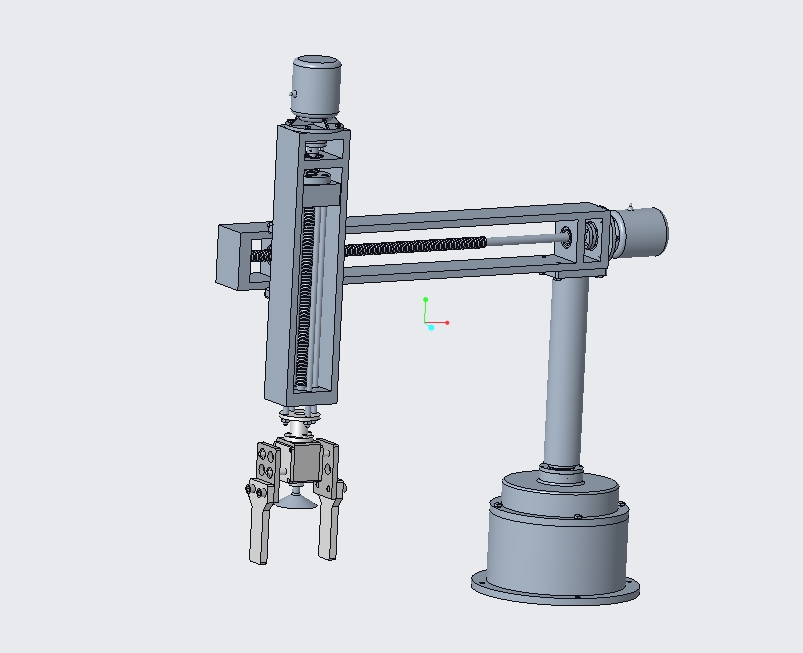 多功能快递分拣机械手结构设计与研究含开题及proe三维仿真、12张CAD图