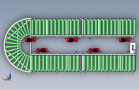 A08-U型动力辊道