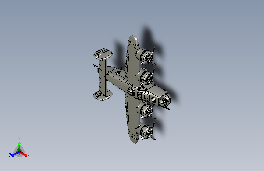 B-24四发长航程飞机模型