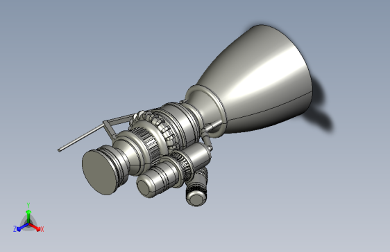 SpaceX猛禽级液体火箭发动机模型