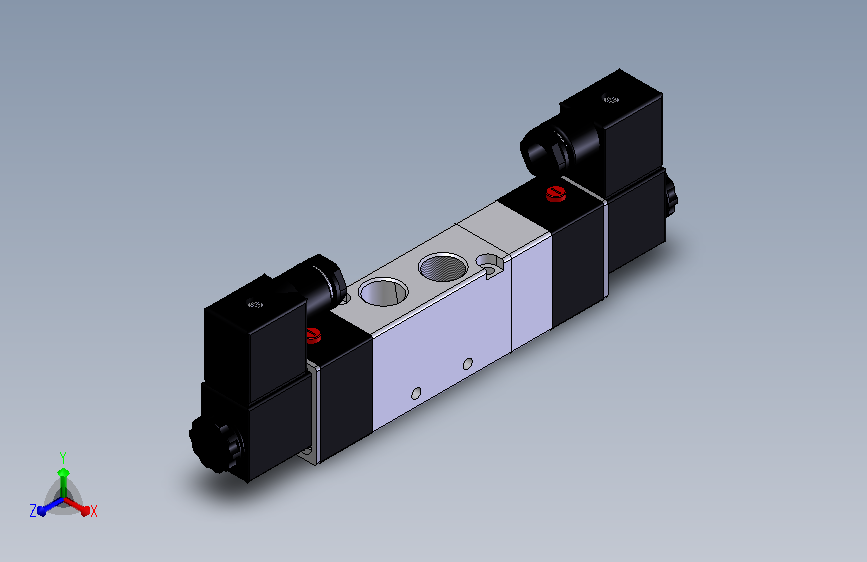 三位五通电磁阀组件二