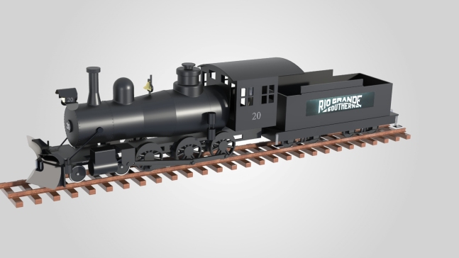 A0006809-南方20号机车带煤车（3D CAD）