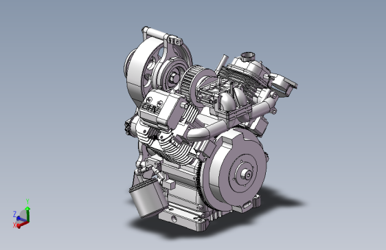 双引擎发动机结构