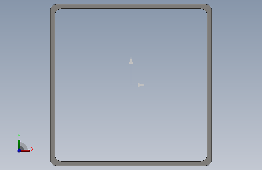 GB6728-86冷弯方形空心型钢140×4 L=570 正面视图