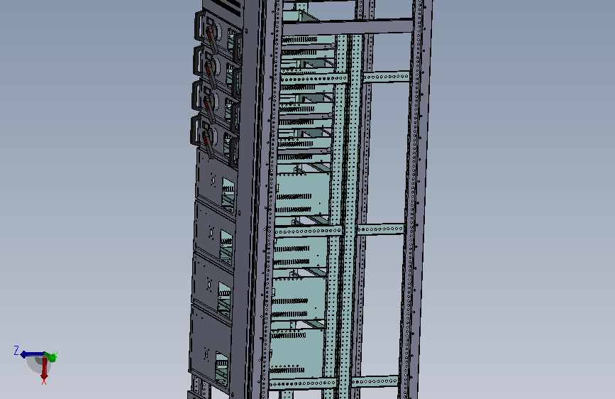 钣金柜GCS抽屉柜3D模型 sw18