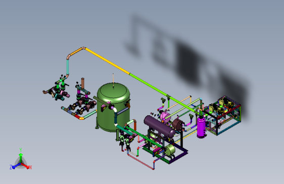 工业冷机冷媒填充集成制冷体系