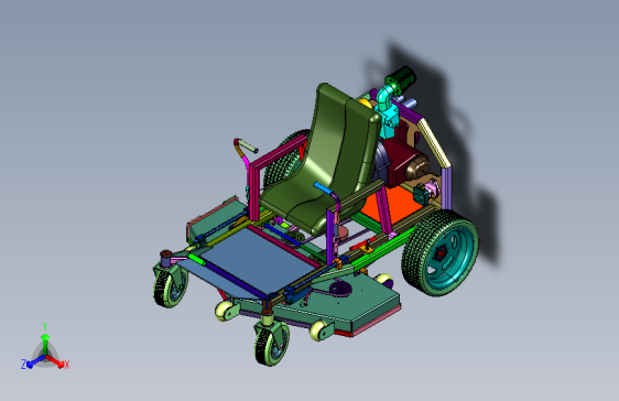 车载式大面积草坪修剪作业机组
