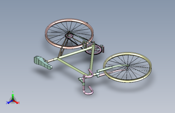 黄款城市单车模型