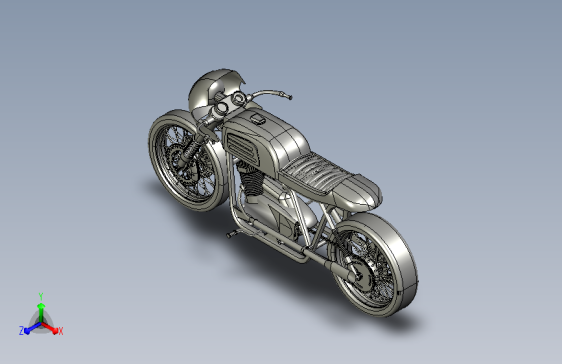 轻量级复古咖啡摩托赛车
