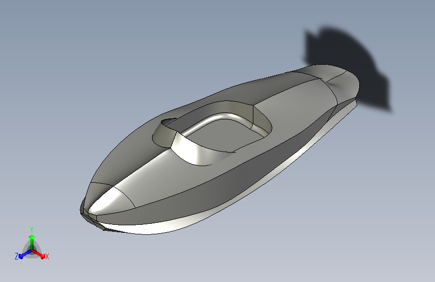 三维样条动力艇模型