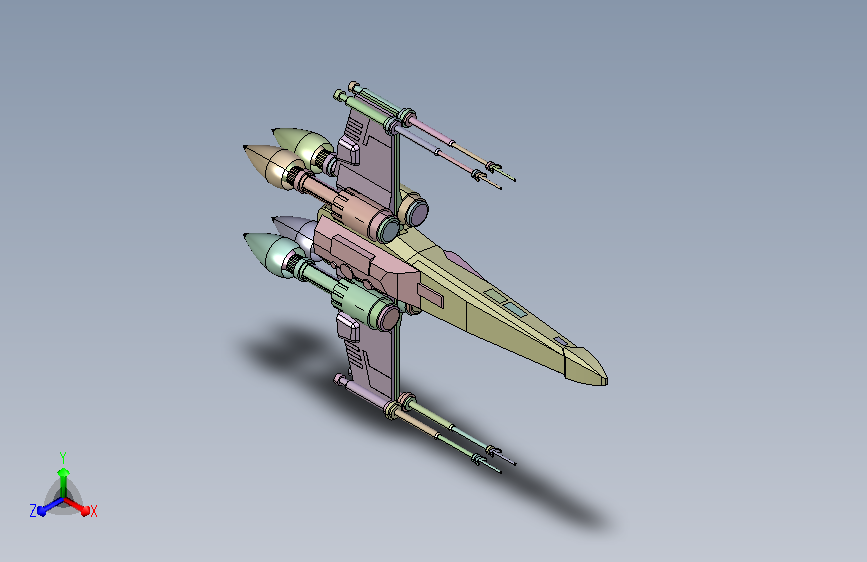 星球大战X机翼轻型单座星战机模型