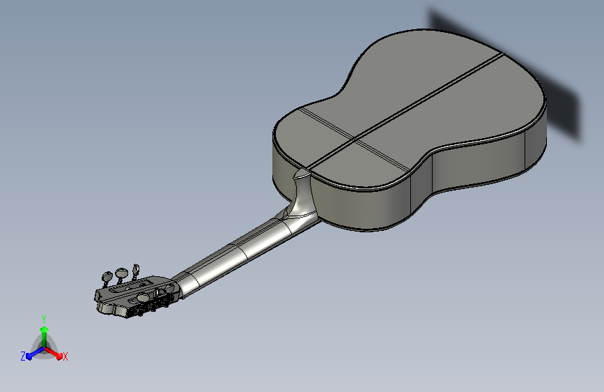左手电吉他机加工模型