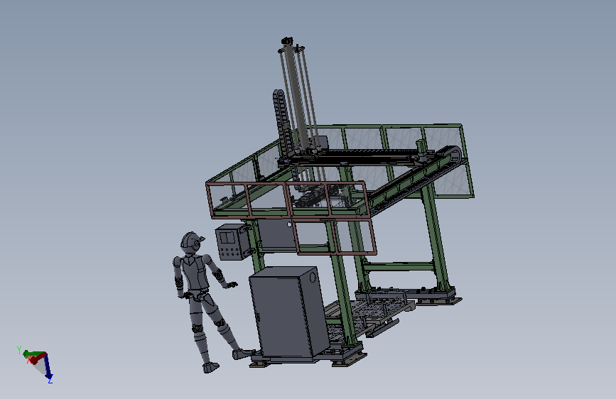 大桁架机械手出料架全套、抓取机械手设备 sw18