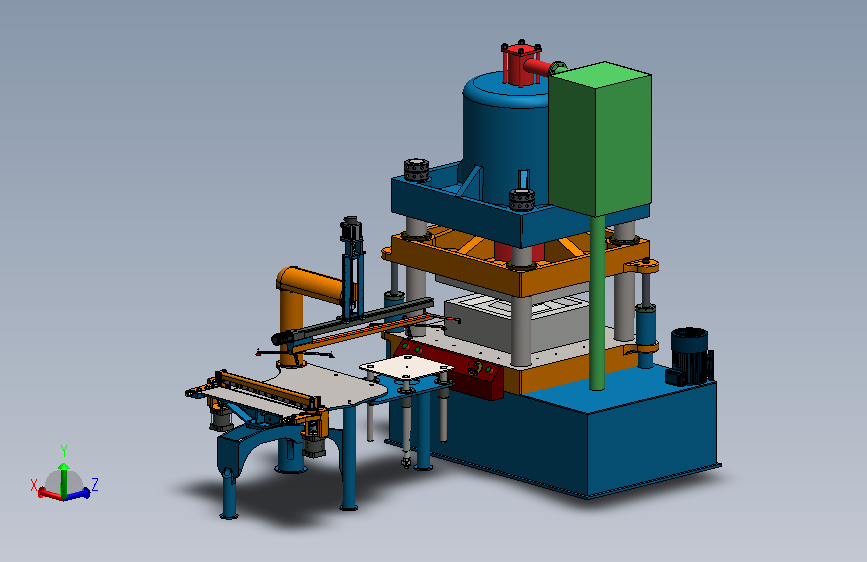 带桁架机器人自动上料的冲压机 sw18