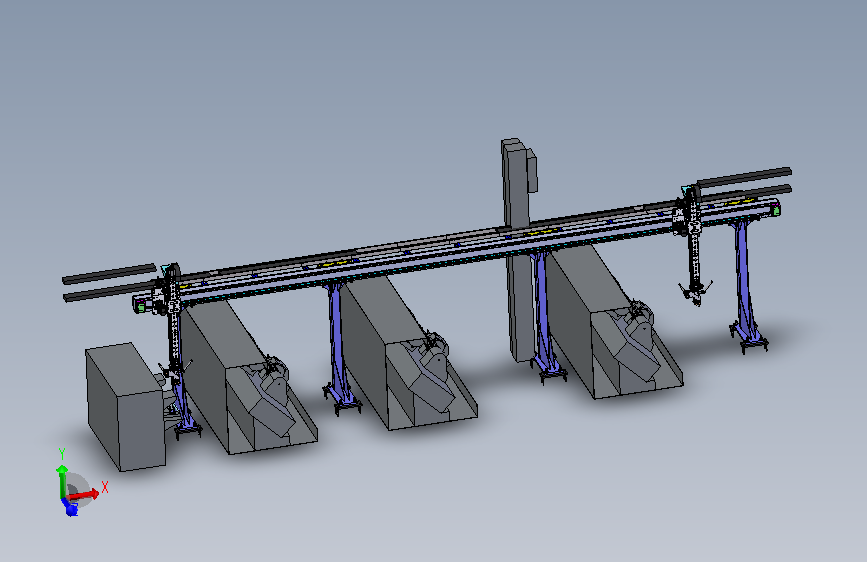 桁架自动化棒料加工设备布局流水线 stp
