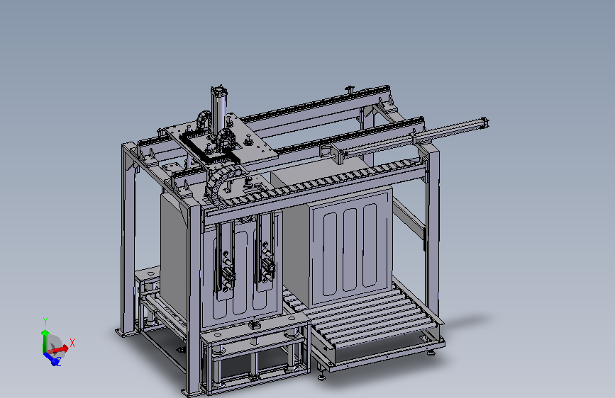 桁架式搬运机械手及其滚筒输送线工作站 stp