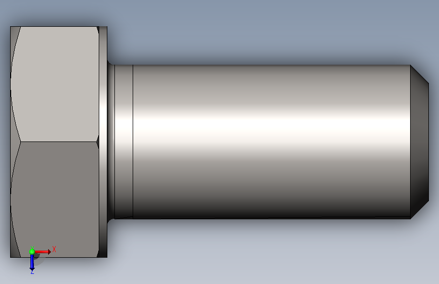 GB/T5781-2000六角头螺栓全螺纹C级M12×25 俯视图