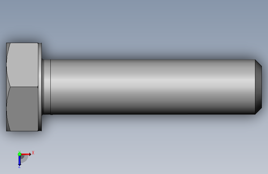 GB/T5783-2000六角头螺栓全螺纹M10×40 俯视图