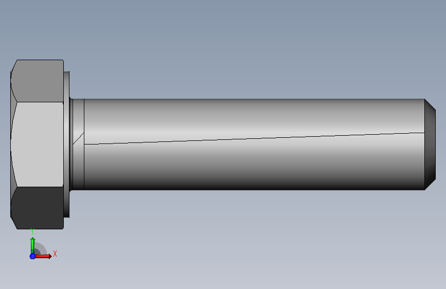 GB/T5783-2000六角头螺栓全螺纹M10×40 正面视图