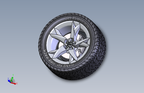 奥迪A5汽车车轮3D模型