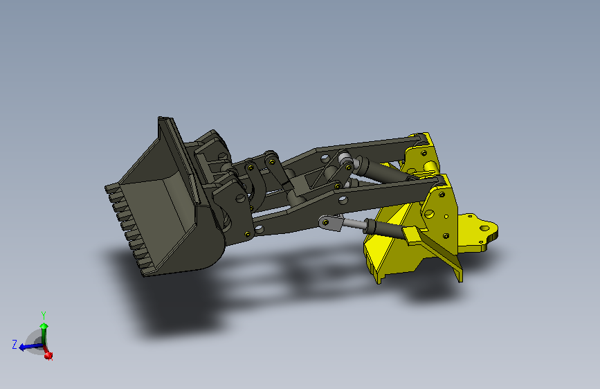 挖掘机soildworks Motion 运动仿真