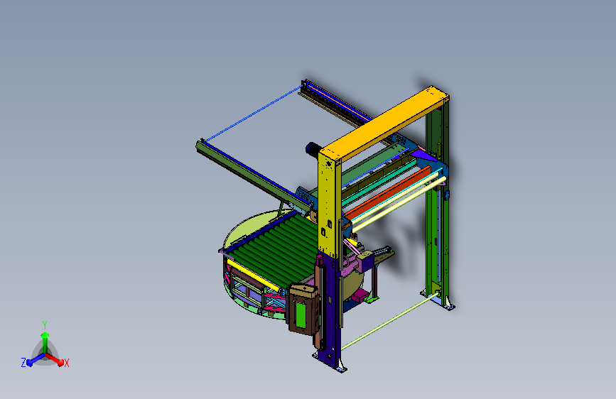 立式伺服可调加宽复合裹膜一体机