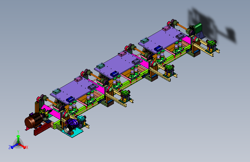 连铸铸坯输送辊道防震挡头装置
