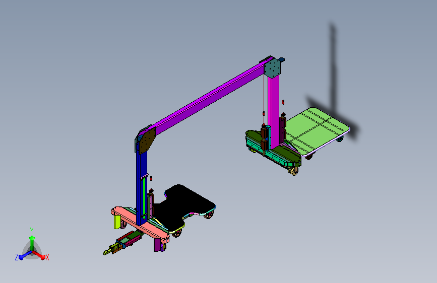 料车串联运输集放挂车