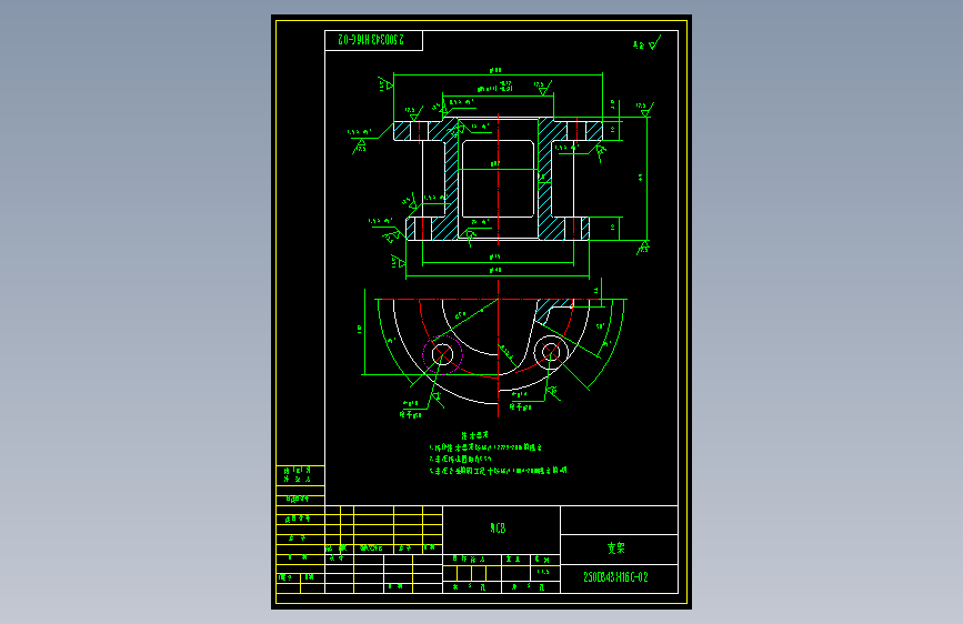 DN250三偏心蝶阀（含零件图） cad