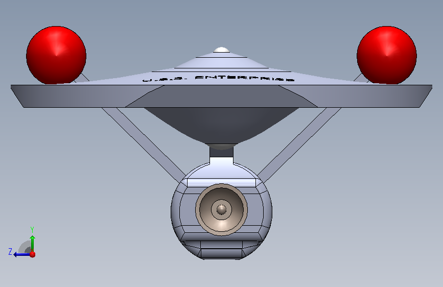solidworks 联邦星舰企业号模型 (1)