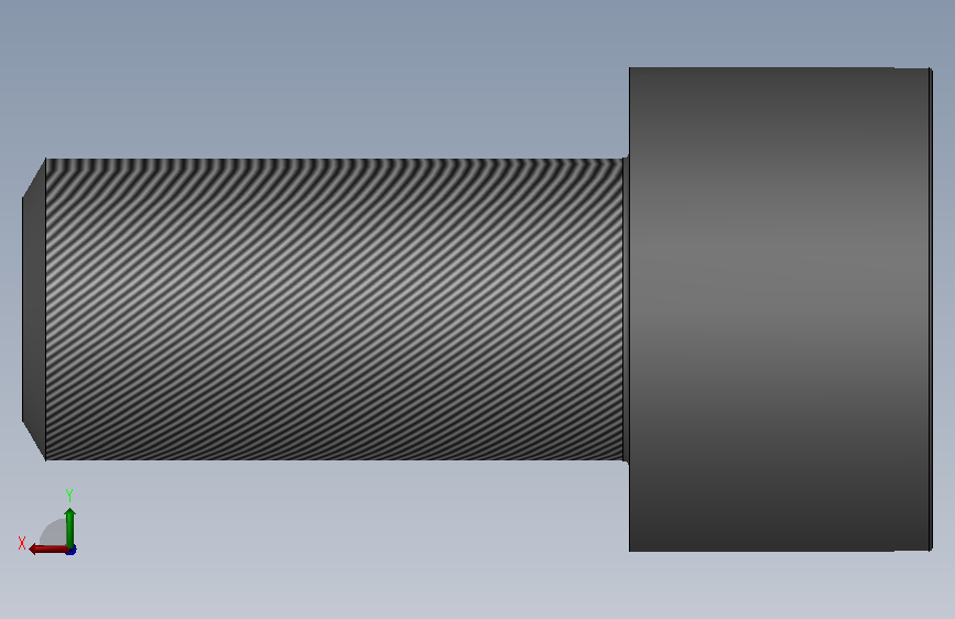 GB/T70.1-2000内六角圆柱头螺钉M10×20 背面视图