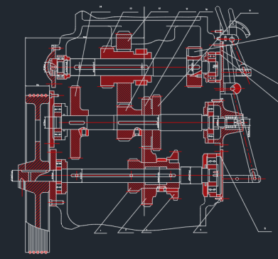 牛头刨床机构装配图