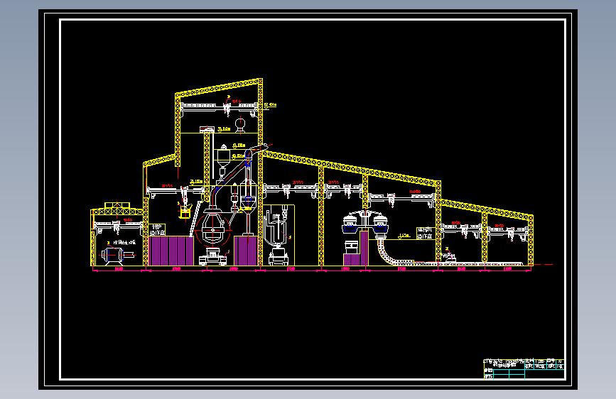 XO1-公称容量150t×2氧气转炉炼钢车间CAD毕业设计图纸--150