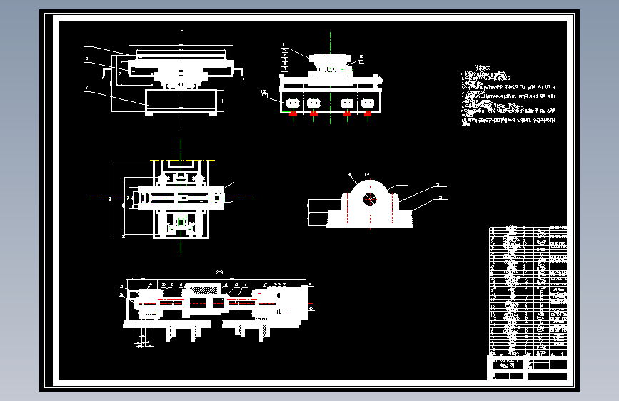 某型立式数控铣床X向伺服轴机械传动部件设计CAD图--250