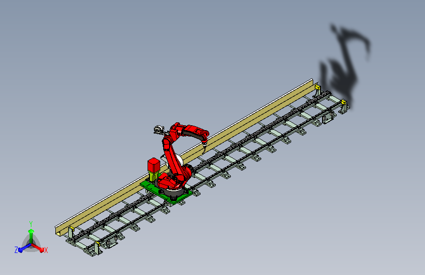 焊接机器人地轨 sw21