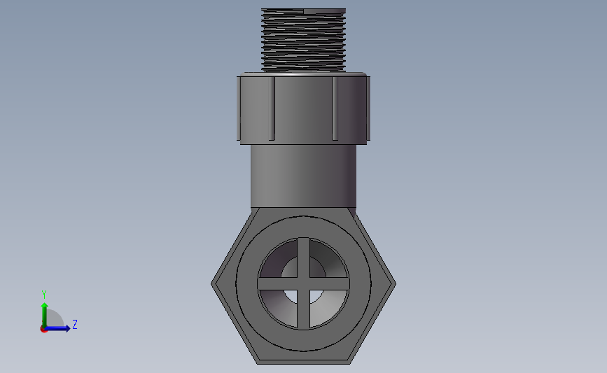 DN25-射流器PVC 左侧视图
