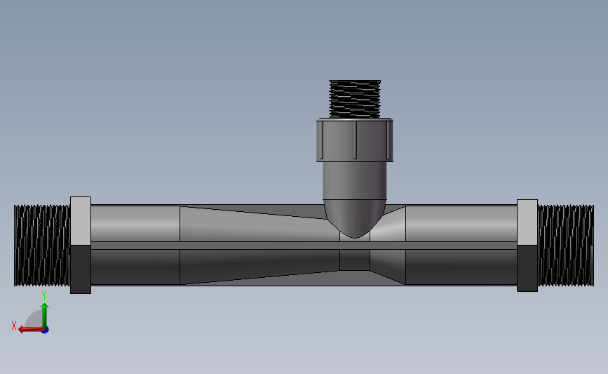 DN25-射流器PVC 背面视图