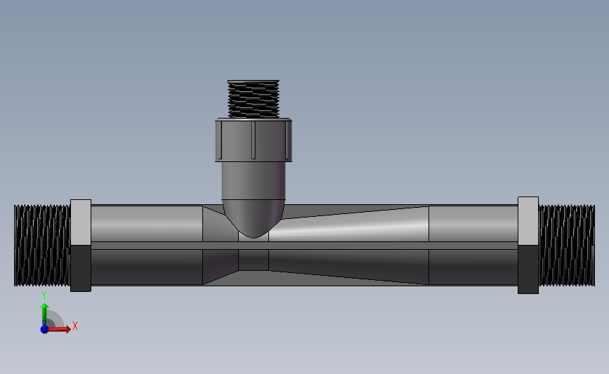 DN25-射流器PVC 正面视图