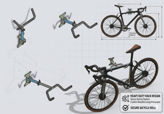 A0006999-可折叠和伸缩的自行车壁挂架