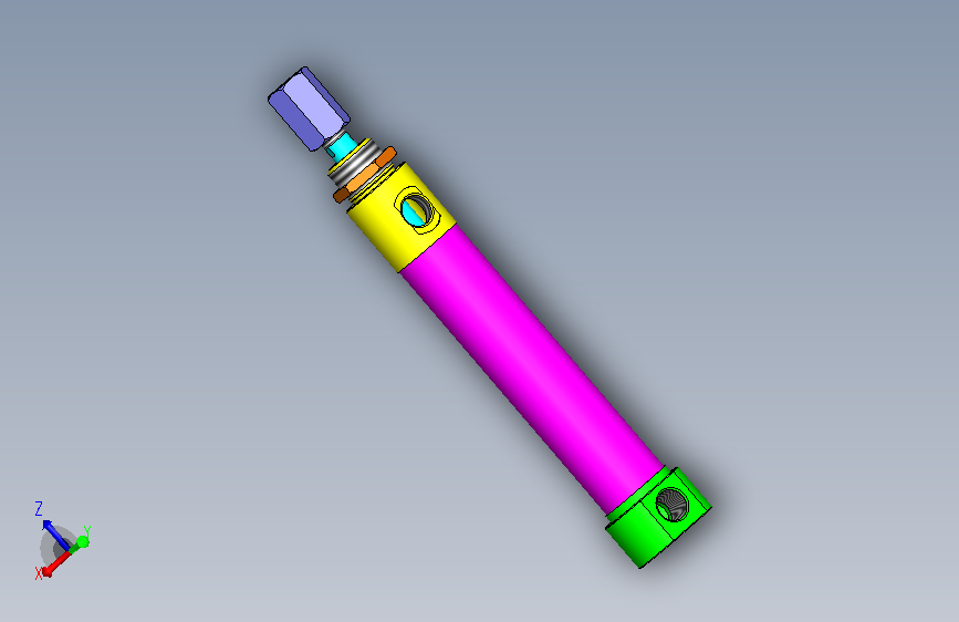 A0007035-迷你气动气缸（双作用 - 不锈钢管）带阻尼弹簧