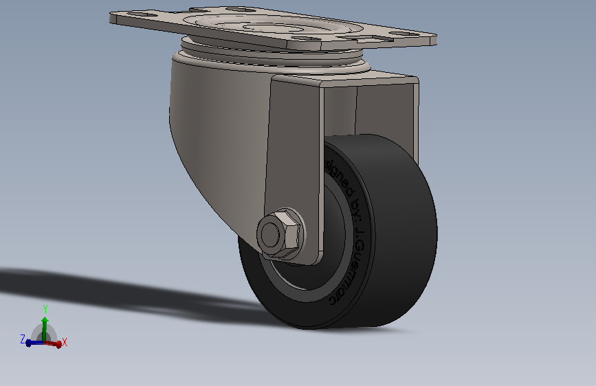 A0007041-旋转脚轮 2.5 英寸