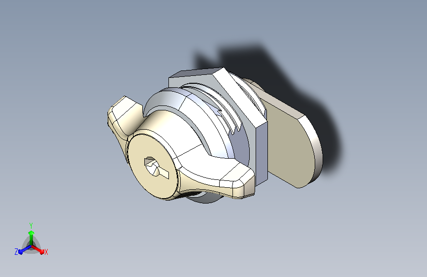 A0006983-翼形手柄弹簧回位锁 – 自复位锁定机构