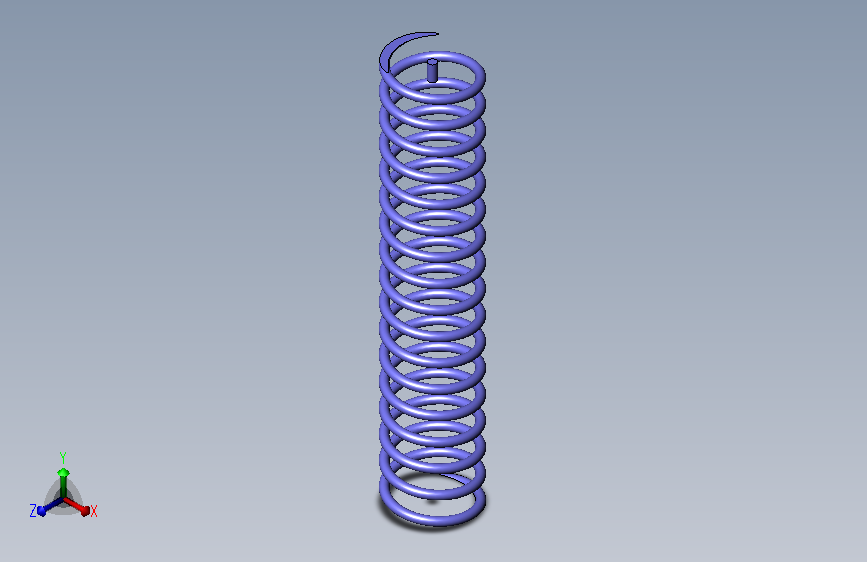I弹簧 (线径1.0,外径10,长50)