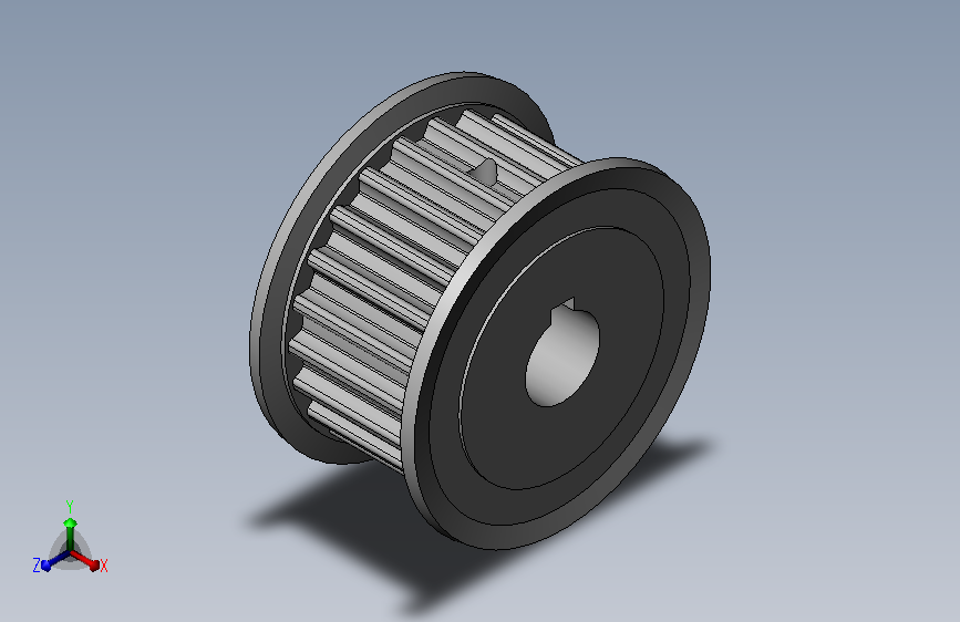I同步带轮 22-T5-16-AF孔径10带链槽B=3